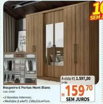 Deltasul Roupeiro 6 Portas Mont Blanc oferta