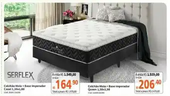 Deltasul Colchao Mola + Base Imperador casal 1.38x188 oferta