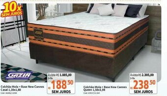 Deltasul Colchao Mola + Base New Cannes Casal 138x1.88 oferta