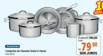 Deltasul Conjunto de Panelas Solar 6 Pecas oferta