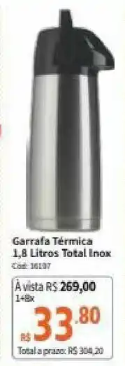 Garrafa Termica 1.8L Total Inox