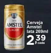 Rossi Supermercado Cerveja Amstel lata 269ml oferta