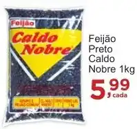 Rossi Supermercado Feijão Preto Caldo Nobre 1kg oferta