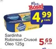 Rossi Supermercado Sardinha Robinson Crusoe Óleo 125g oferta