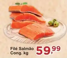 Rossi Supermercado Filé Salmão Cong. kg oferta