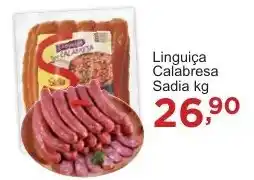 Rossi Supermercado Linguiça Calabresa Sadia kg oferta