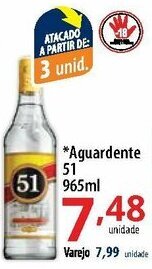 Akki Atacadista Aguardente 51 965ml oferta