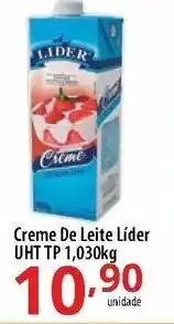 Akki Atacadista Creme de Leite Lider UHT tp 1.030kg oferta