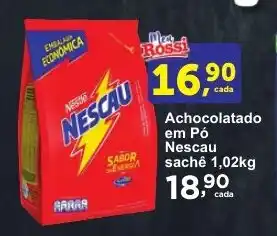 Rossi Supermercado Achocolatado em Pó Nescau sachê 1,02kg oferta