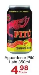 Rossi Supermercado Aguardente Pitú Lata 350ml oferta