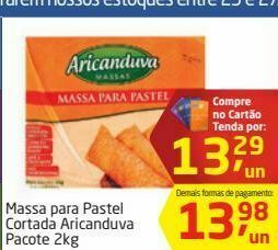 Tenda Atacado Massa para pastel aricanduva 2 kg oferta
