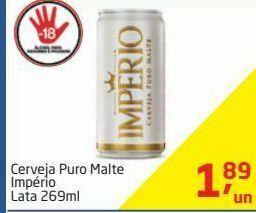 Tenda Atacado Cerveja imperio lata 269 ml oferta