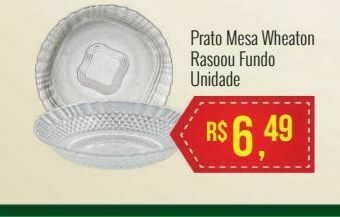 Mart Minas Prato mesa wheaton rasoou fundo oferta