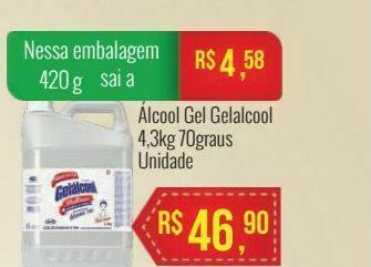 Álcool gel gelalcool 4.3 kg