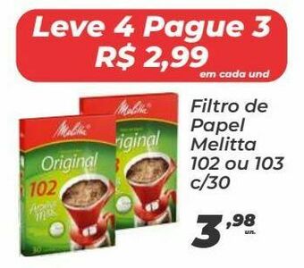 Filtro de papel melita