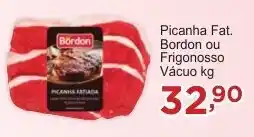 Rossi Supermercado Picanha Fat. Bordon ou Frigonosso Vácuo kg oferta