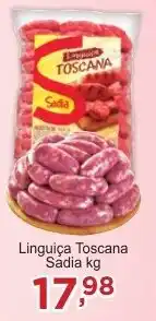 Rossi Supermercado Linguiça Toscana Sadia kg oferta