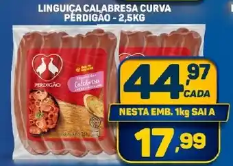 Dom Atacadista LINGUIÇA CALABRESA CURVA PERDIGÃO-2,5KG oferta