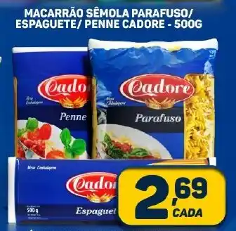 Dom Atacadista MACARRÃO SEMOLA PARAFUSO/ ESPAGUETE/PENNE CADORE - 500G oferta