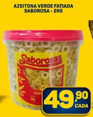 AZEITONA VERDE FATIADA SABOROSA-2KG