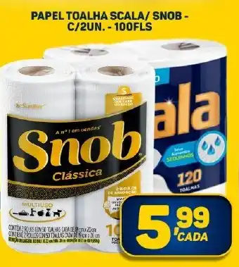 PAPEL TOALHA SCALA/ SNOB - C/2UN.-100FLS