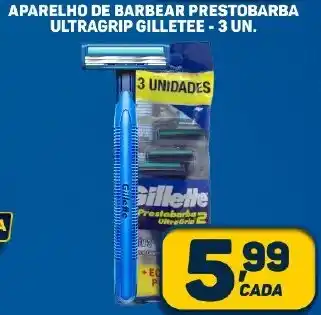 Dom Atacadista APARELHO DE BARBEAR PRESTOBARBA ULTRAGRIP GILLETEE - 3 UN. oferta