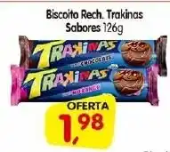 Cercadão Biscoito Rech. Trakinas Sabores 126g oferta