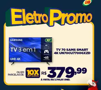 DB Supermercados TV 70 SAMS SMART 4K UN70CU7700GXZD oferta