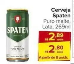 Carrefour Cerveja Spaten Puro malte, Lata, 269ml oferta