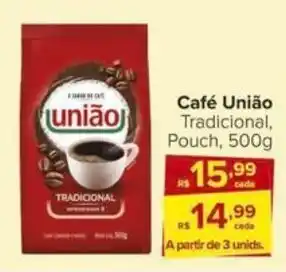 Carrefour Café União Tradicional, Pouch, 500g oferta