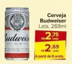 Carrefour Cerveja Budweiser Lata, 269ml oferta