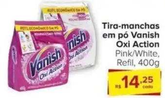 Carrefour Tira-manchas em pó Vanish Oxi Action Pink/White, Refil, 400g oferta