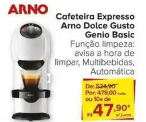 Carrefour Cafeteira Expresso Arno Dolce Gusto Genio Basic oferta