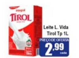 Higa's Supermercado Leite L. Vida Tirol tp 1L oferta