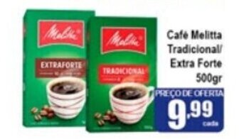 Higa's Supermercado Cafe Melitta Tradicional/ Extra Forte 500g oferta
