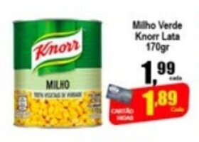 Higa's Supermercado Milho Verde Knorr lata 170g oferta