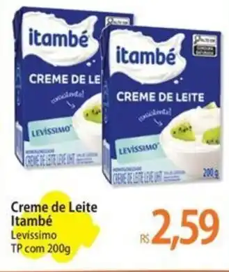 Atacadão Creme de Leite Itambé Levissimo TP com 200g oferta