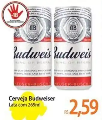 Atacadão Cerveja Budweiser Lata com 269ml oferta