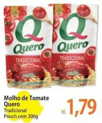 Atacadão Molho de Tomate Quero Tradicional Pouch com 300g oferta