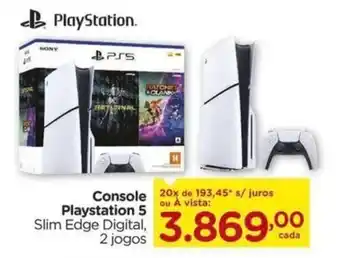 Carrefour Console Playstation 5 Slim Edge Digital, 2 jogos oferta
