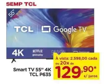 Smart TV 55" 4K TCL P635