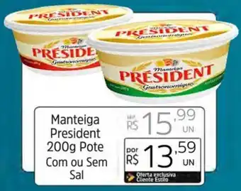 Supermercado Dalben Manteiga President 200g Pote Com ou Sem Sal oferta