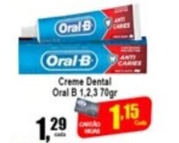 Higa's Supermercado Creme Dental Oral B 1.2.3 70g oferta