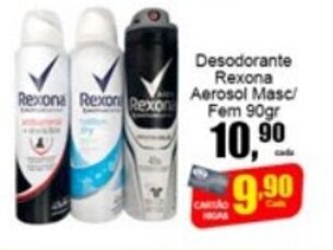 Higa's Supermercado Desodorante Rexona Aerosol Masc/ Fem 90g oferta