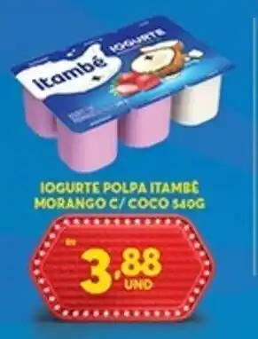 Atacadão Centro Sul Iogurte Polpa Itambe Morango c/ Coco 540g oferta