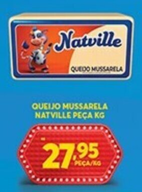 Queijo Mussarela Natville peca 1kg