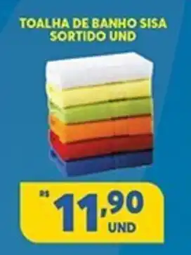 Atacadão Centro Sul Toalha de Banho Sisa Sortido Und oferta