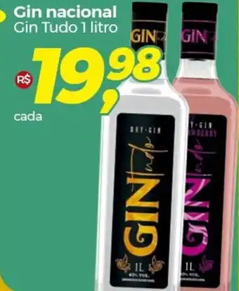 Frangolândia Gin nacional Gin Tudo 1 litro oferta