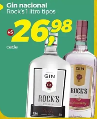 Frangolândia Gin nacional Rock's 1 litro tipos oferta