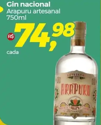 Frangolândia Gin nacional Arapuru artesanal 750ml oferta